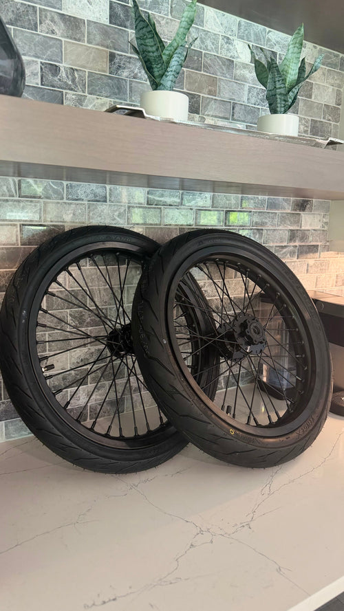 17” Light Bee/Eride/79Bike Supermoto Wheel Set